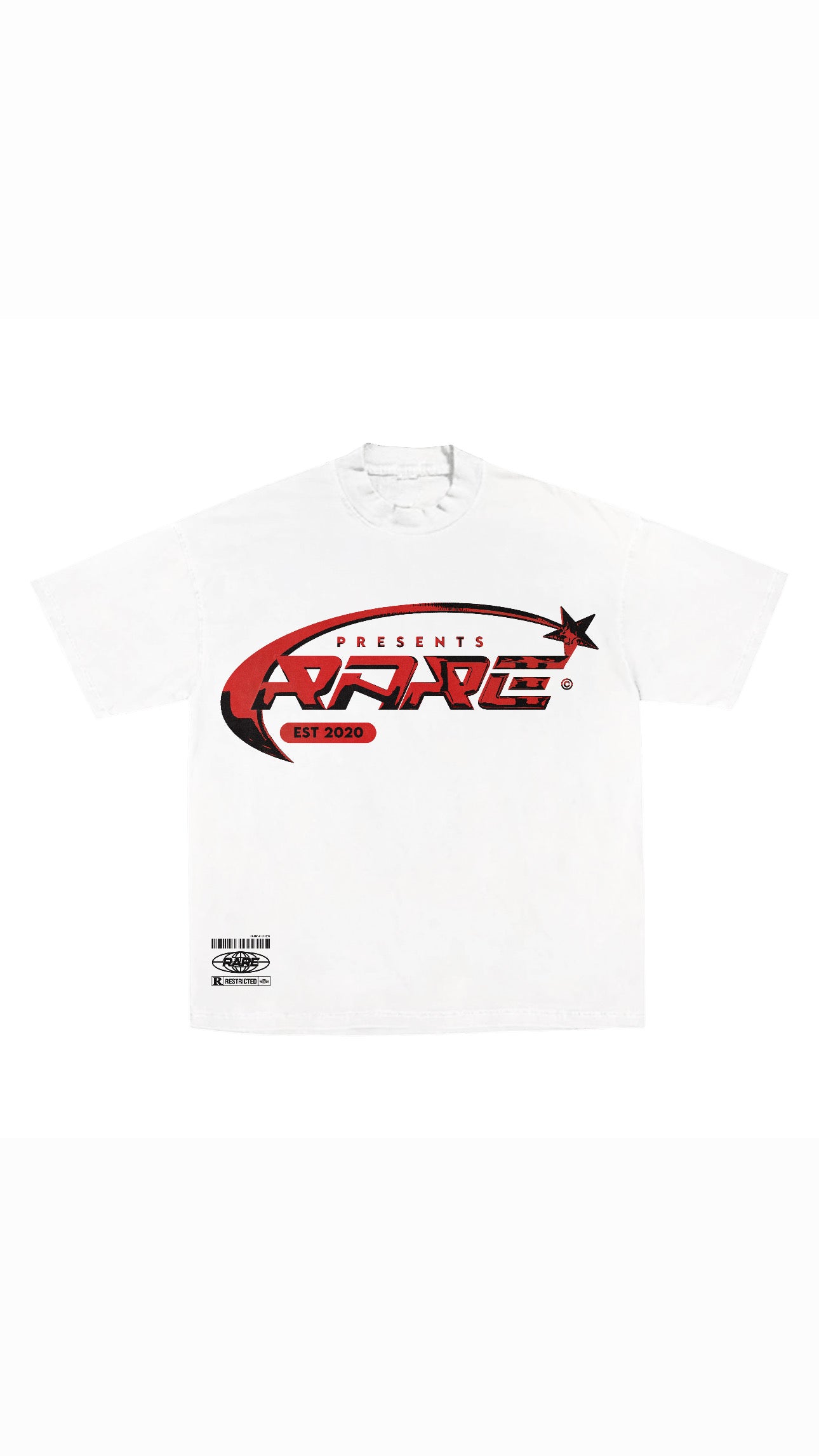 Red “Rare” tee