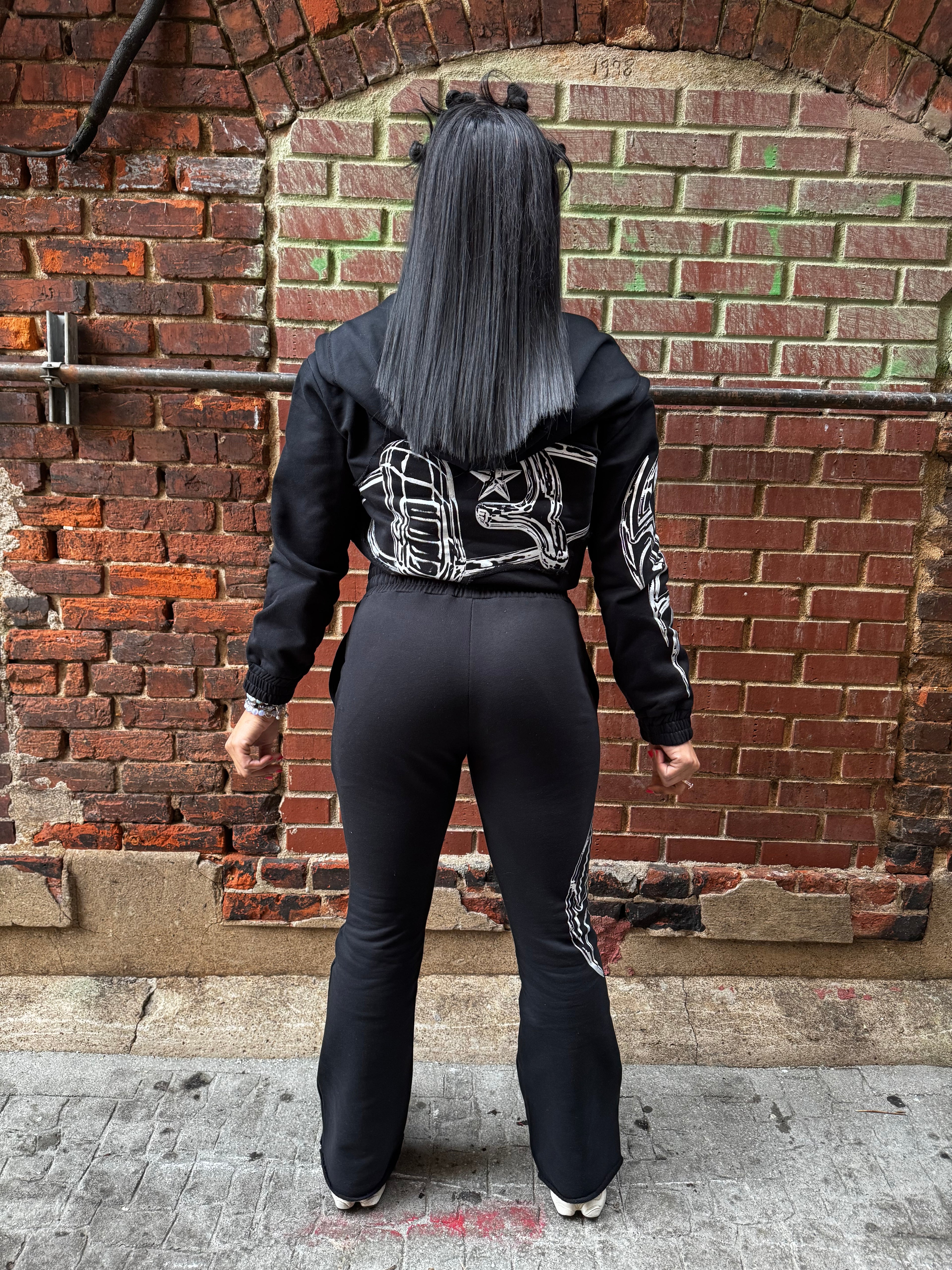 Women’s Grim Reaper Crop Zip Up