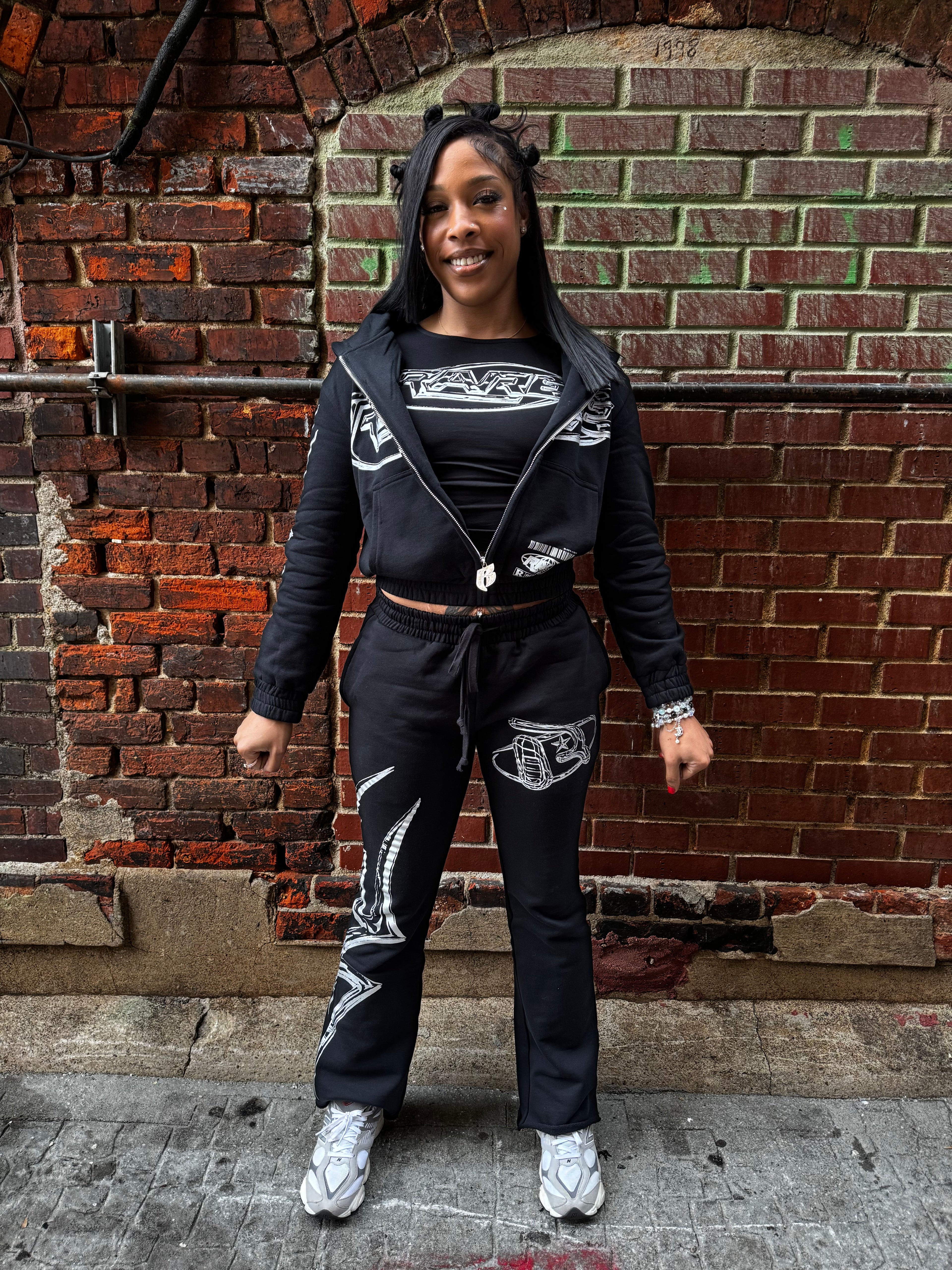 Women’s Grim Reaper Crop Zip Up