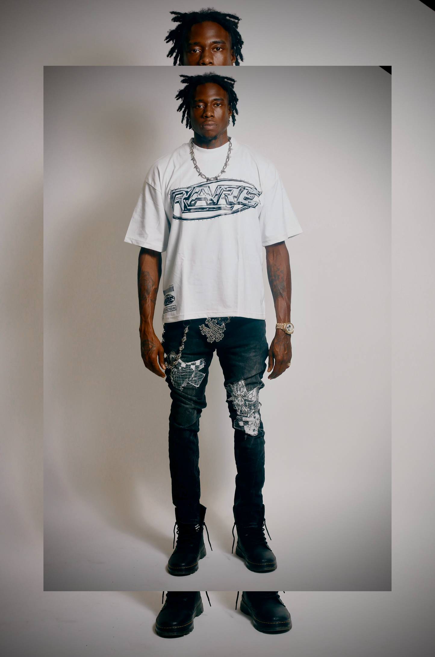 White Chrome “Rare “  Tee