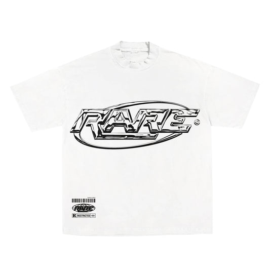 White Chrome “R” boxy fit Tee
